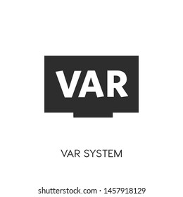 VAR system icon vector symbol. Linear style sign for mobile concept and web design. Match system symbol illustration. Pixel vector graphics - Vector.