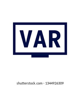 VAR, Video Assistant Referee Icon For Soccer Or Football Match.