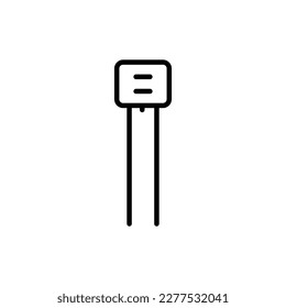 Varactor diodes black line icon. Pictogram for web page, mobile app, promo.