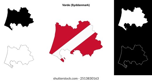 Conjunto de mapas de Varde municipalidade