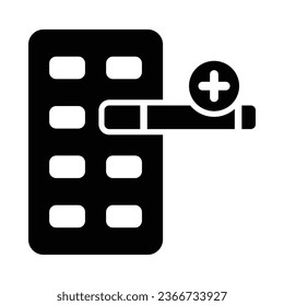 Varenicline Vector Glyph Icon For Personal And Commercial Use.

