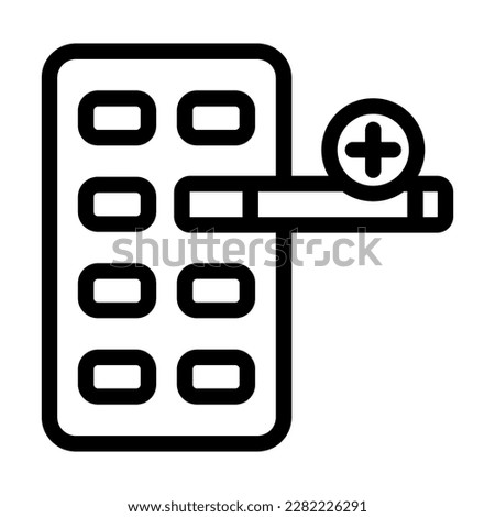 Varenicline Vector Line Icon Design