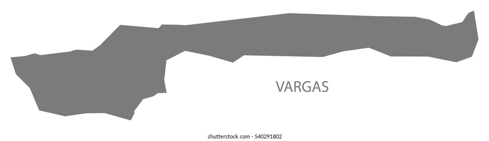 Vargas Venezuela Map in grey