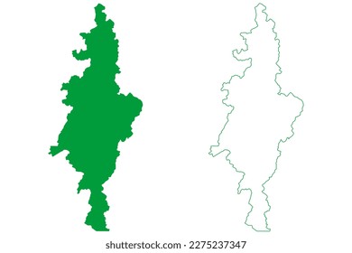 Vargem Alta municipality (Espírito Santo state, Municipalities of Brazil, Federative Republic of Brazil) map vector illustration, scribble sketch map