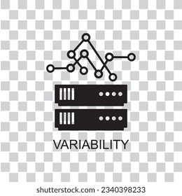 variability icon , technology icon vector
