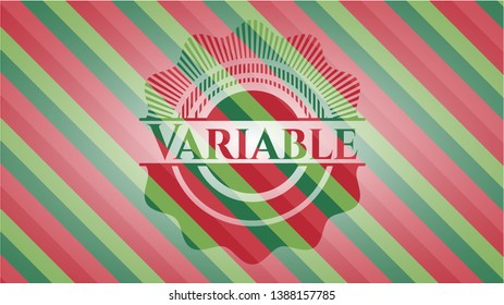 Variable christmas emblem background. Vector Illustration. Detailed.
