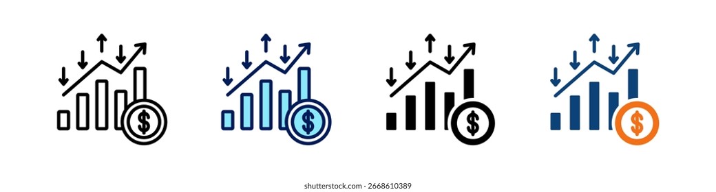 Variable Cost All In One Icon Multi Styles Vector Set