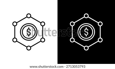 Variable Cost Outline White Icon Set Design