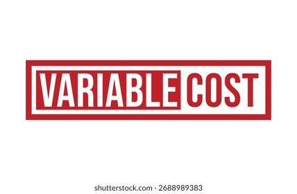 CUSTO VARIÁVEL projeto de vetor de carimbo vermelho.
