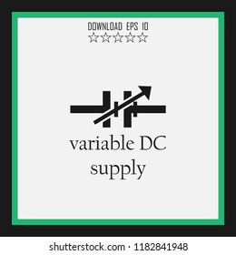variable DC supply vector icon