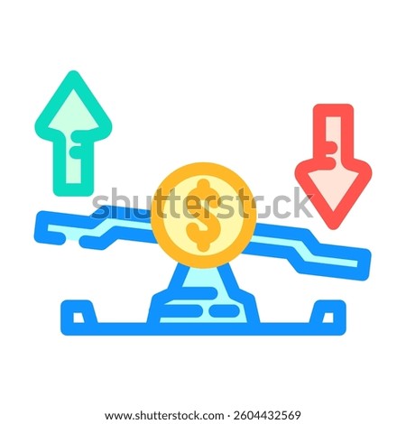 variable expenses budget planning color icon vector. variable expenses budget planning sign. isolated symbol illustration