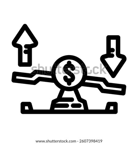 variable expenses budget planning line icon vector. variable expenses budget planning sign. isolated contour symbol black illustration