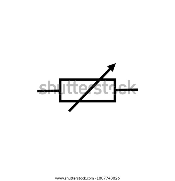 symbole de résistance variable sur fond image vectorielle de stock