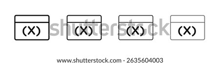 Variable symbol icon Flat illustration sign