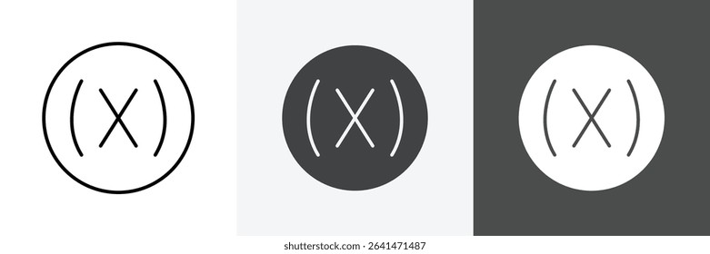 Variable symbol icon set vector art