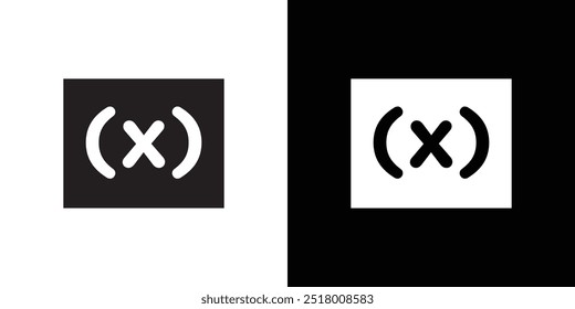 Variable symbol icon Vector flat thin line illustration