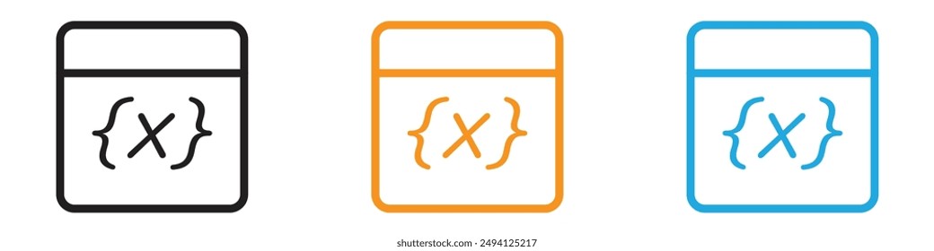 Variable symbol icon vector logo set collection for web app ui