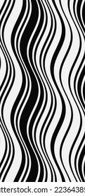 variable thickness parallel wavy black vector lines on a white background