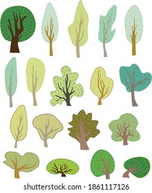 Variable tree collection made in decorative style