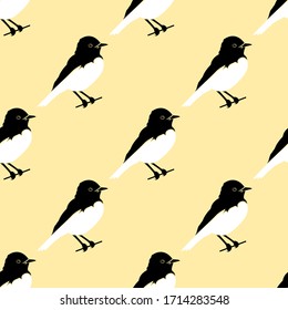 El pájaro de trigo variable en el fondo de color está en un patrón sin sellar