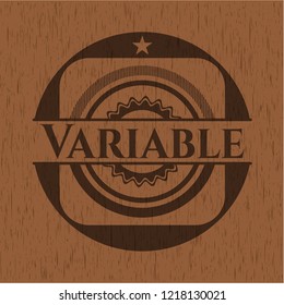 Variable wood icon or emblem