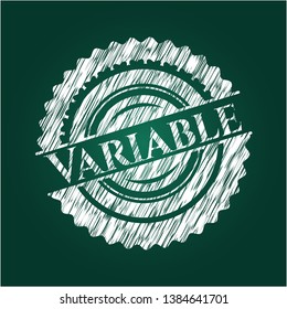 Variable written with chalkboard texture. Vector Illustration. Detailed.