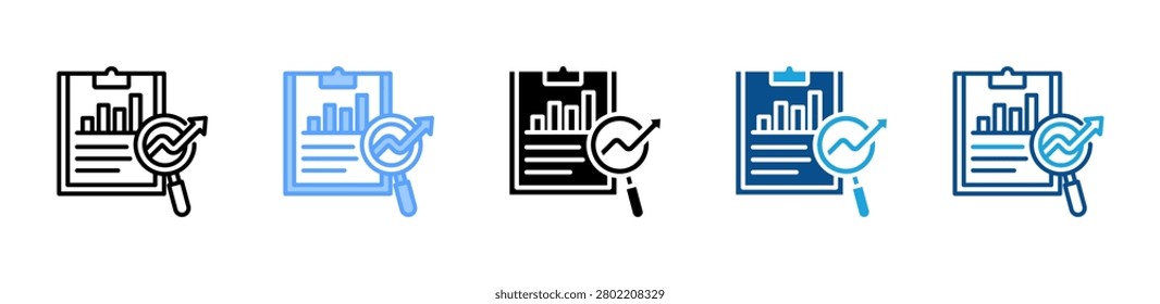 Variance Analysis web icon with multiple style collection