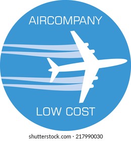 Variant of aircompany logo. EPS10 vector illustration
