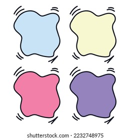 Variant color speech bubbles talk element design. vector illustration