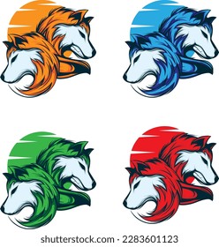 COLOR VARIANTE DE DOS ILUSTRACIONES DE FOX DE CABEZA