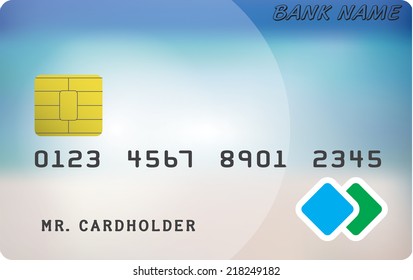 Variant of credit or debit card. Vector illustration