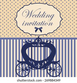 Variant of design of your wedding card. Wedding invitation in baroque style