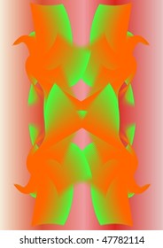 The variant distortion, multi-colored on a white background.