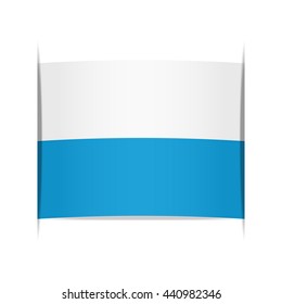 Variant flag of San Marino. Vector illustration of a stylized flag. The slit in the paper with shadows. Element for infographics.