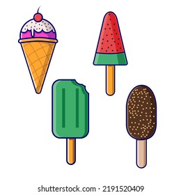variant ice cream. icon vector ilustration