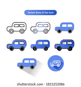 Variant icon style of car