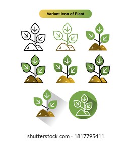 Estilo de icono de variante de planta 