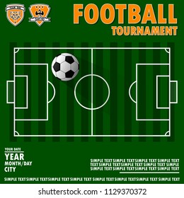 Variant of the poster for the football tournament. All elements are located on different layers and can be easily manipulated.
