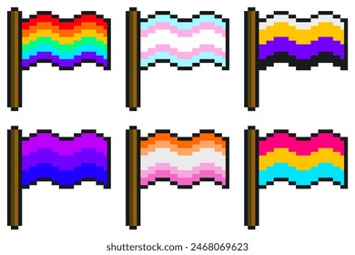 Variant of Pride Flag, Pixel Icon Set