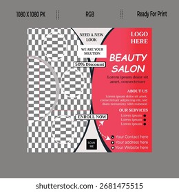 Variante de Plantilla redondeada de salón de belleza