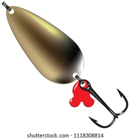 Variant of a steel bait for catching a carnivorous fish with a plastic tail