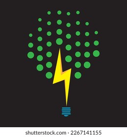 variant tree logo from better electric, green energy and negative space placement for text 