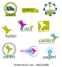 Variants of logos on the basis of the name of Hummingbird.