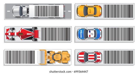 Variants of registration of Bar codes. Vector illustration.