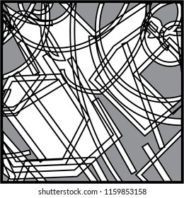 variation of abstract mono color graphic vector design