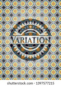 Variation arabesque emblem. arabic decoration.