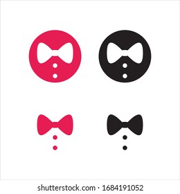 Variation von Bow Tie Icon Illustration. Butterfly Bow Tie Symbol auf weißem Hintergrund