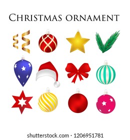 variation of christmas ornaments