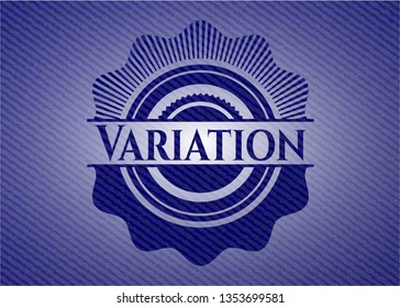 Variation emblem with jean background
