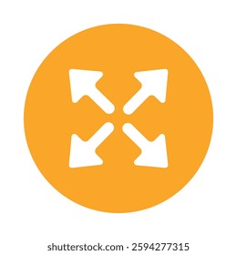 A variation of an expand button icon, showing directional arrows